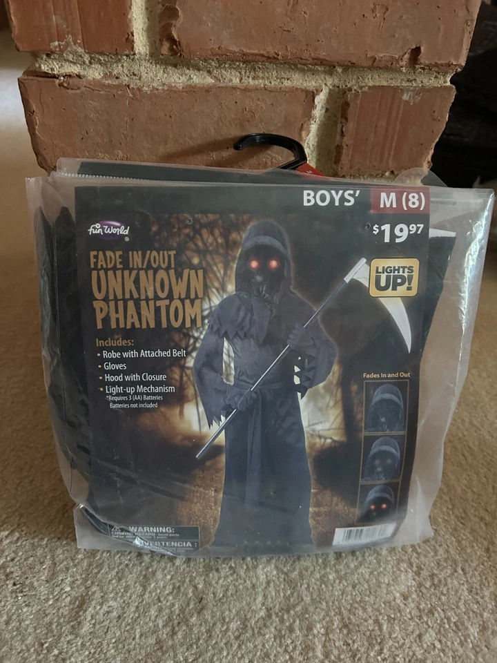 Unknown Phantom Fade In/Out Youth Halloween Costume Lights Up Size Medium 8 - Image 1 of 1