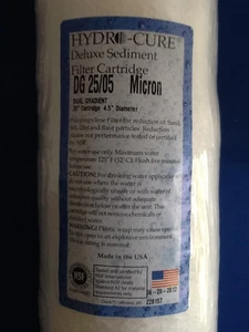 HYDRO CURE DELUXE DG 25/05 BIG BLUE 20"x4.5" SEDIMENT FILTER - 2 FILTERS - Picture 1 of 3