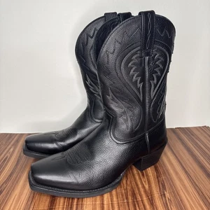 Ariat Boots Men 11D Black Deertan Leather Western Cowboy 10010938 GREAT SHAPE - Picture 1 of 17