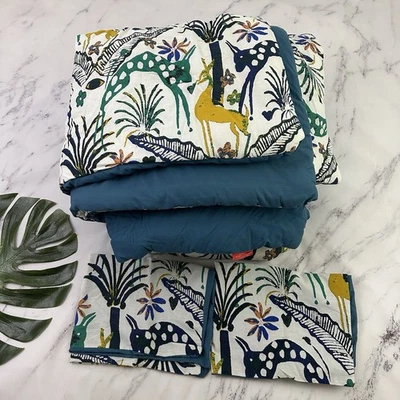 Opalhouse Jungalow Comforter Bedding Set Queen Full Blue Animal Jungle Print - Image 1 of 4