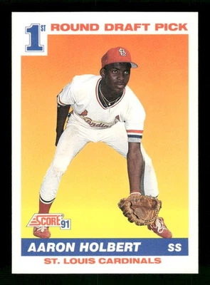 Aaron Holbert 1991 Score #676 Near Mint or Better - Image 1 of 2