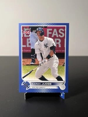 2022 Topps UK Edition Aaron Judge #99 Blue 45/75 SSP Color Match NY Yankees - Image 1 of 2