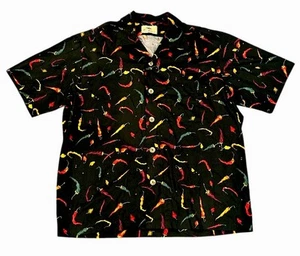 Vintage Paradise On A Hanger Mens Hawaiian Shirt Size XXL Chili Peppers 🌶️ - Picture 1 of 7