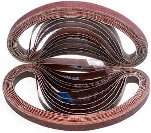1/2 x 18 Inch Aluminum Oxide Sanding Belts, 4 Each of 1/2x18 inch - Picture 1 of 6