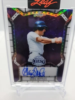 2025 Leaf Bronx Legacy Graig Nettles Auto 1/10 roxo refrator Yankees - Imagem 1 de 2