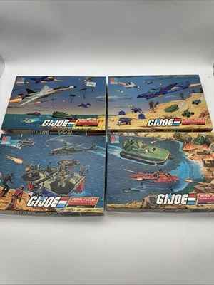 Lote de 4 Milton Bradley G.I. 1985 vintage Joe Mural Puzzle Batalla 1, 2, 3 y 4 Foto 1 de 2