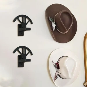2 Pack Adjustable Cowboy Hat Rack Holder, Wooden Cowboy Hat Wall Mount Stand ... - Picture 1 of 6