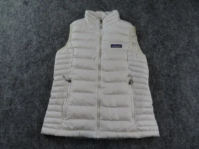 Patagonia Plumón Suéter Chaleco Mujer XS Blanco Plumón Relleno Insualtado Invierno Puffer Foto 1 de 4