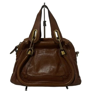 Auth Chloe Paraty - Brown Leather Handbag - Imagen 1 de 9