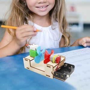 Wind to Electricity Conversion Kit Desk Decor DIY Crafts Gifts Education Toy - Picture 1 of 7