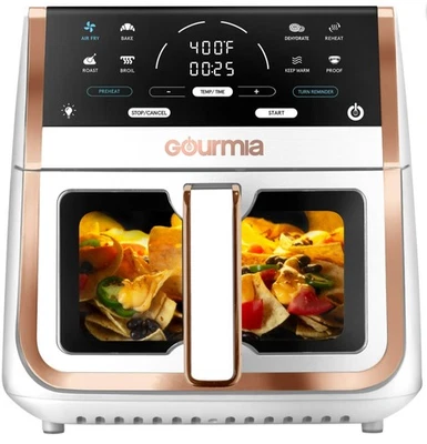 Gourmia 8 Qt Digital Window Air Fryer with 8 One-Touch Cooking Functions, Gray - Image 1 of 3