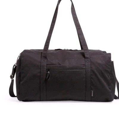 Vera Bradley 大号行李旅行袋黑色全新带标签现代未绗缝回收棉 — 第 1/4 张图片