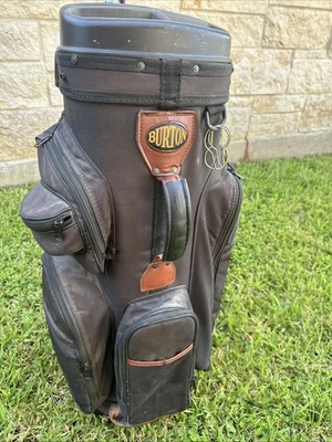 Bolsa de carrito de golf Burton negra divisores de 6 vías cierre de punta con cubierta de lluvia y correa Foto 1 de 4