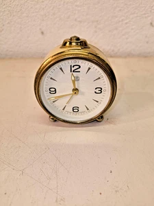 UMF Ruhla Wecker DDR Mechanisch TGL 09/2105 - Gold Uhr Metall - Bild 1 von 3