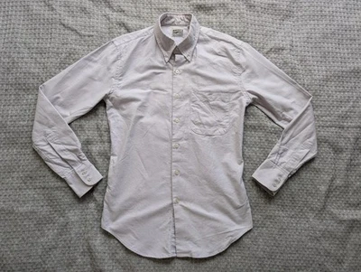 Голая и знаменитая рубашка мужская маленькая серая на пуговицах сделано в Канаде японская ткань - Изображение 1 из 4