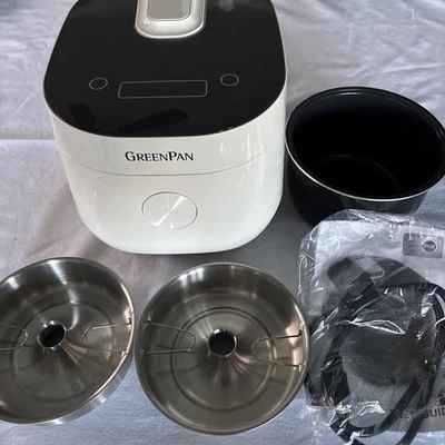 Arrocera eléctrica reductora de carbohidratos GreenPan, 4 tazas máx. (juego de sartenes adicionales incluido) Foto 1 de 4