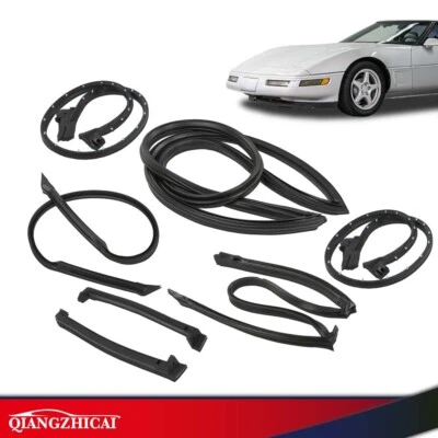  Fit For 84-1989 Corvette C4 Coupe Weather Strip Seal Full Weatherstrip Kit USA - Image 1 of 4