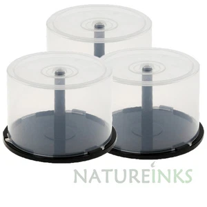 3 x 50 storage capacity CD DVD empty Spindle Tub Cake Box Case Cakebox - Afbeelding 1 van 1