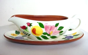 Stangl Pottery Fruit & Flowers Gravy Boat & Underplate-Excellen - Picture 1 of 4