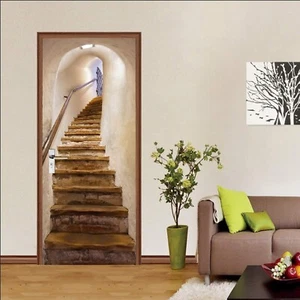 Modern Art 3D Door Sticker, Peel and Stick Vinyl Door Mural Decals for Home D... - Picture 1 of 6