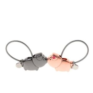 Mini Novelty Lucky Pig Couples Lock Padlock Security Lock Keys Password Cu
