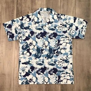 BAPE Aloha shirt Aloha camo a bathing ape NIGO Blue Size M - Picture 1 of 6
