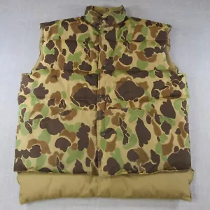 Cabela's Camo Vest Men's Large "Waterfowl Down" Hunting (stains) - Picture 1 of 11