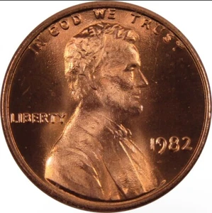 1982 P Lincoln Cent Copper Large Date BU (UNCIRCULATED) - Picture 1 of 5