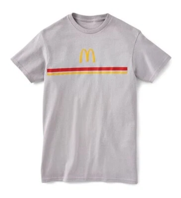 Camiseta McDonalds Golden Arches Logo Rayas Rayas Grande L - Rara y NUEVA Foto 1 de 2