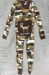 Lazy One Unisex Camp size 6 One-Piece Deer Buck Naked Flapjack PJs Long johns - Picture 1 of 9