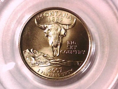 Montana 2007 P Washington State Quarter PCGS MS 68 Satin Finish 11812670 - Image 1 of 3