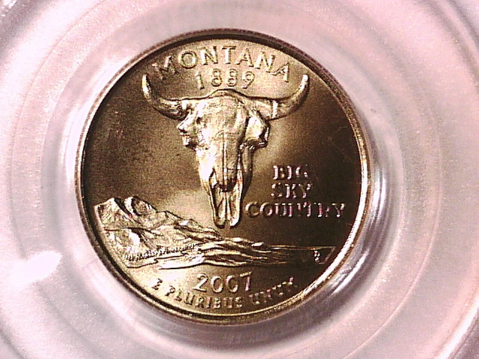 Montana 2007 P Washington State Quarter PCGS MS 68 Satin Finish 11812670 - Image 1 of 3