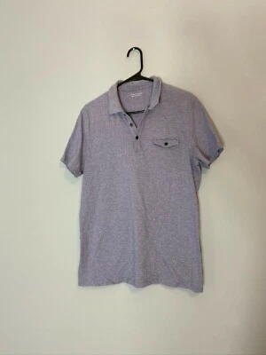 Polo a rayas moradas/blancas Structure L para hombre Foto 1 de 4