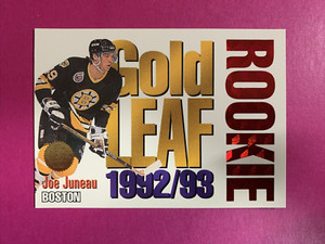 🐶 1993-94 Leaf Gold Leaf Rookies #2 Joe Juneau RC Boston Bruins