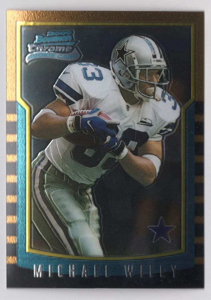 2000 BOWMAN CHROME ROOKIE Michael Wiley Rookie Dallas Cowboys #228 - Image 1 of 2