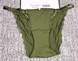 Victoria's Secret Dream Angels NWT Medium Green String Bikini Panty Adjustable - Picture 1 of 10