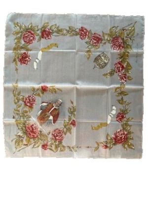 Bufanda de nailon italiana vintage transparente - Vaticano, Roma, Papa Juan XXIII Foto 1 de 4