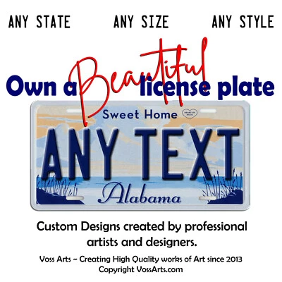 Alabama matrícula personalizada Sweet Home Tag coche motocicleta bicicleta llavero equipaje Foto 1 de 4