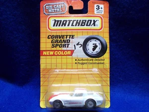 Matchbox Corvette Grand Sport MB2 White W/Red Stripes 1993 Vintage New - Picture 1 of 3