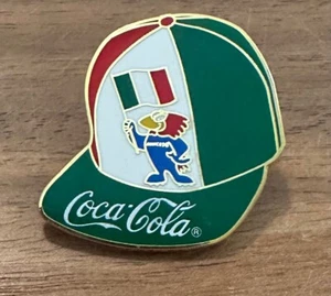 France 1998 World Cup FIFA Soccer Coca Cola ITALY Mascot Flag Cap Pin - Picture 1 of 1