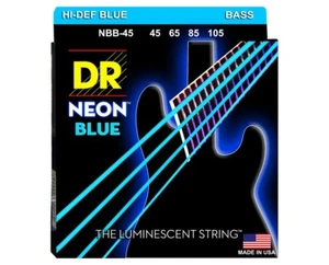 DR NBB-45 Neon Blue Bass Guitar Strings gauges 45-105 - Picture 1 of 1
