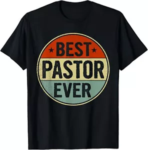Best Pastor Ever Retro Style Cool Birthday Gift for Pastor T-Shirt Hoodie - Picture 1 of 12