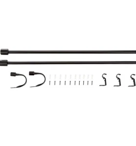 Amz Basics 2,5 cm Gardinenstange mit Kappe Finish, 91 bis 183 cm + Gardinenhalter - Bild 1 von 5