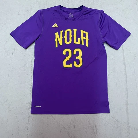 New Orleans Pelicans #23 Anthony Davis Youth Size L  Adidas Shirt Short Sleeve Cover