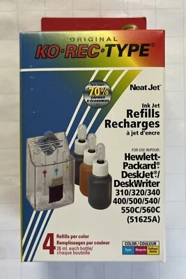 Recargas de inyección de tinta Hewlett Packard 310 320 340 400 500 550C 560C 51625A Foto 1 de 4