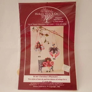 Vintage 1992 Hickory Stick & Co Christina's Playmates 7" Stoffpuppe Muster - Bild 1 von 7