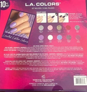 L.A. COLORS 10pc All Is Bright High Gloss Nail Polish Set, Stay Polished - Picture 1 of 3