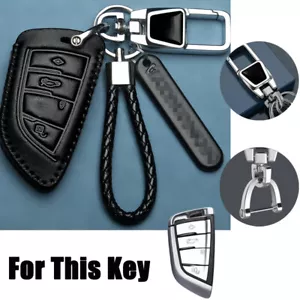 Leather Car Key Fob Case Cover For BMW X1 X2 X3 X4 X5 X6 X7 M5 1 2 3 4 5 6 7 8 - Picture 1 of 6