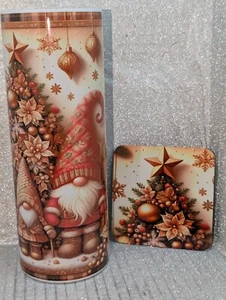 Golden Gonk 20oz Vaso y Posavasos REGALO DE NAVIDAD EN CAJA Acero Inoxidable - Imagen 1 de 3