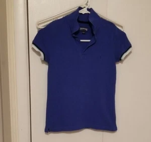 Vilebrequin Boys Pique Polo Shirt Size 10 Short Sleeve Blue Turtle Logo Cotton - Picture 1 of 11